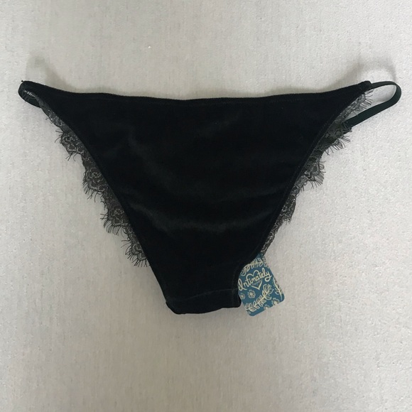 Free People Intimates Pine Velour Tanga Panty - Picture 4 of 5
